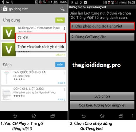 cách gõ tiếng việt có dấu trên điện thoại android