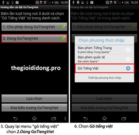 gõ tiếng việt trên android