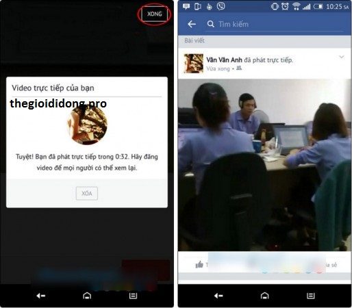 live stream facebook android