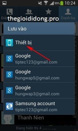 cách copy danh bạ từ android sang iphone