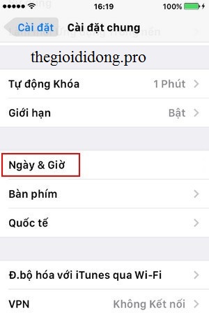 cai dat ngay gio cho iphone 5