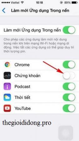 cách tiết kiệm pin cho ios 10