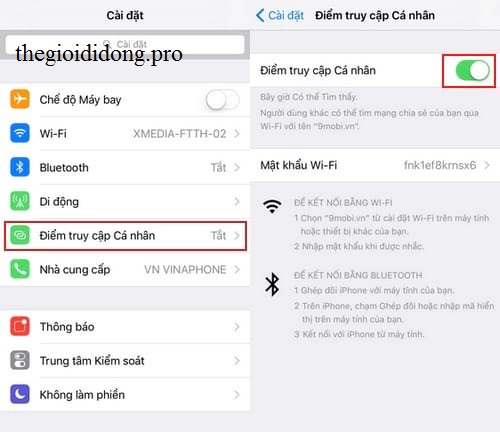 phát wifi ios 10