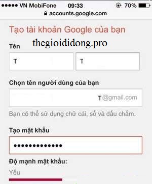 không đăng nhập được gmail trên iphone