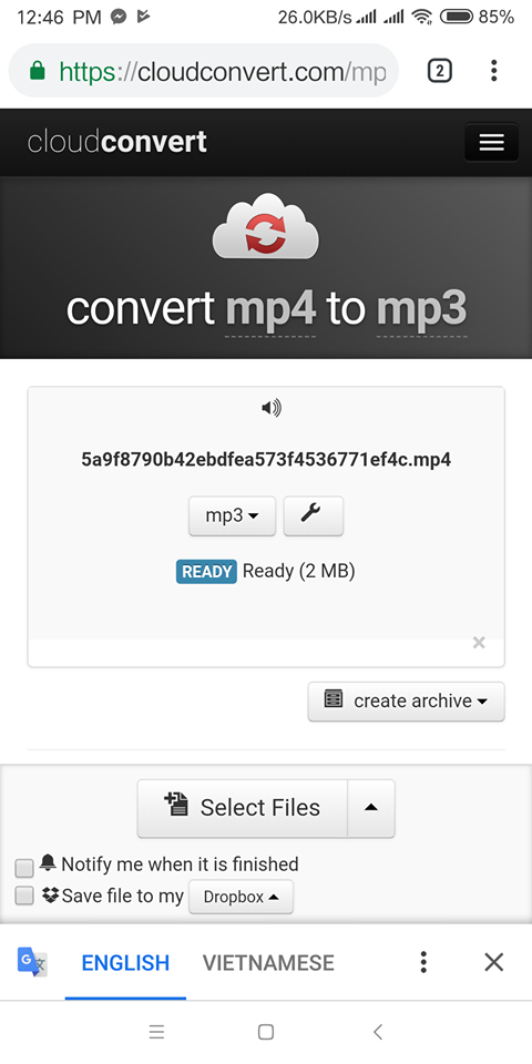 Chọn định dạng nhạc MP3